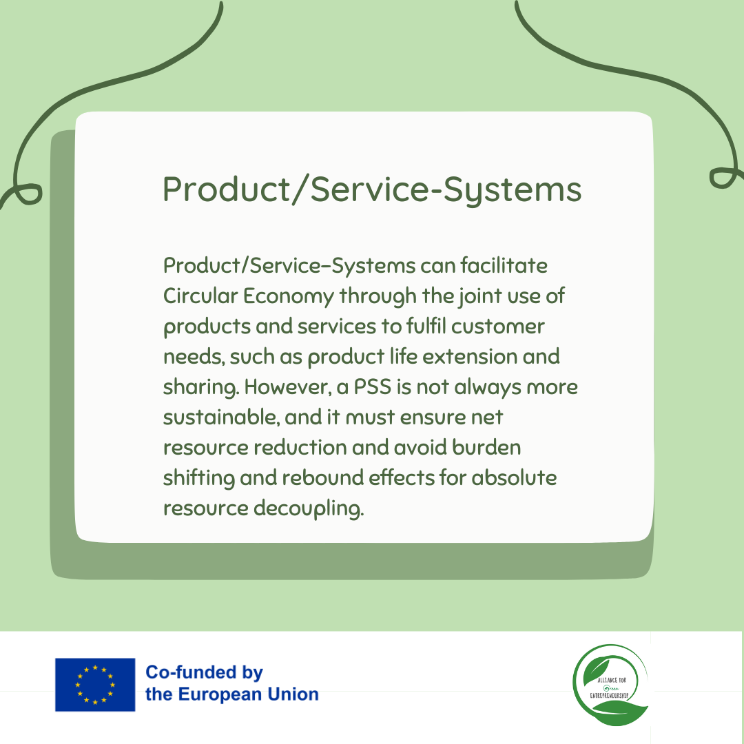 EDUCATIONAL PLATFORM OF THE PROJECT AGE - MODULE GREEN BUSINESS SOLUTIONS - PRODUCT/SERVICE-SYSTEM